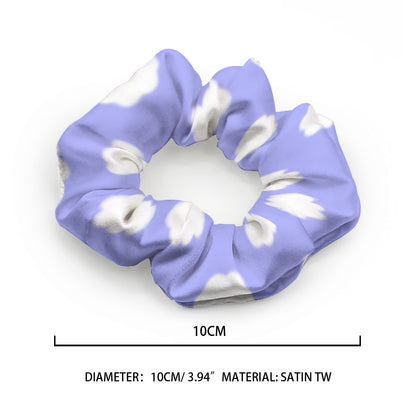 Dreamy Clouds Satin Scrunchie (Periwinkle)