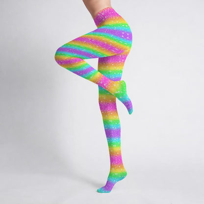 Rainbow Wonderland Stretchy Tights