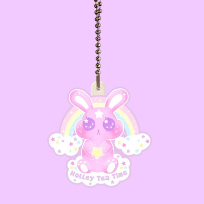 Wishing Bunny Acrylic Keychain Single Sided (3 inches)