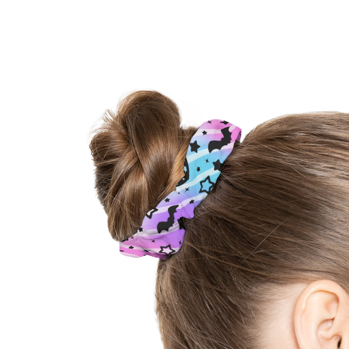 Creepy Cute Stripes Satin Scrunchie