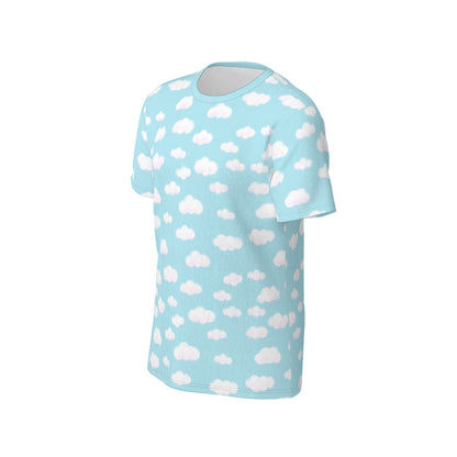 Dreamy Clouds Unisex Cotton T-Shirt (Sky Blue)