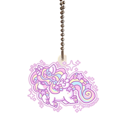 Rainbow Stardust Pastel Unicorn Acrylic Keychain Single Sided (3 inches)