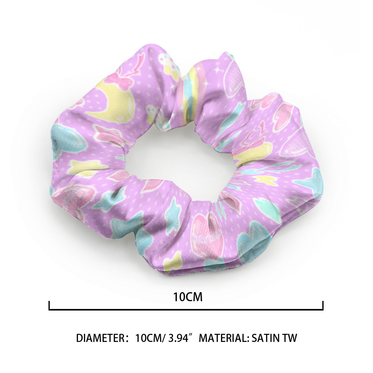 Pastel Party Satin Scrunchie (Lavender)