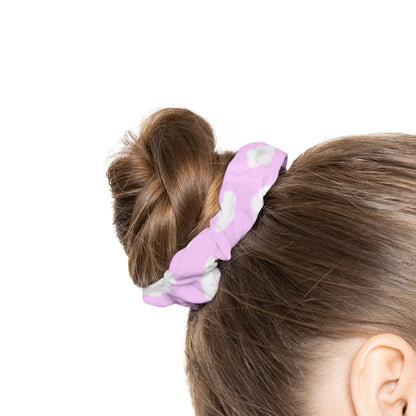 Dreamy Clouds Satin Scrunchie (Taffy Pink)