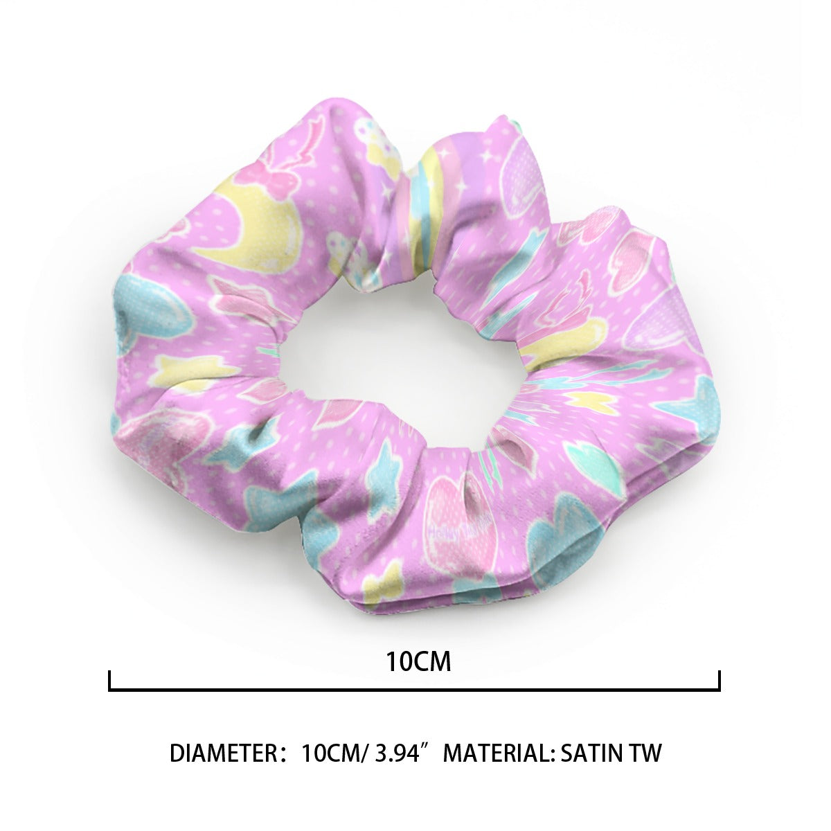 Pastel Party Satin Scrunchie (Pink)