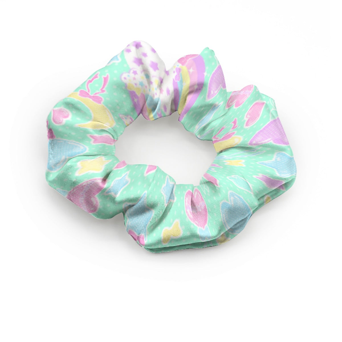 Pastel Party Satin Scrunchie (Mint)