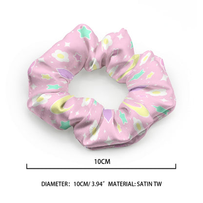 Magical Spring Satin Scrunchie (Pink)