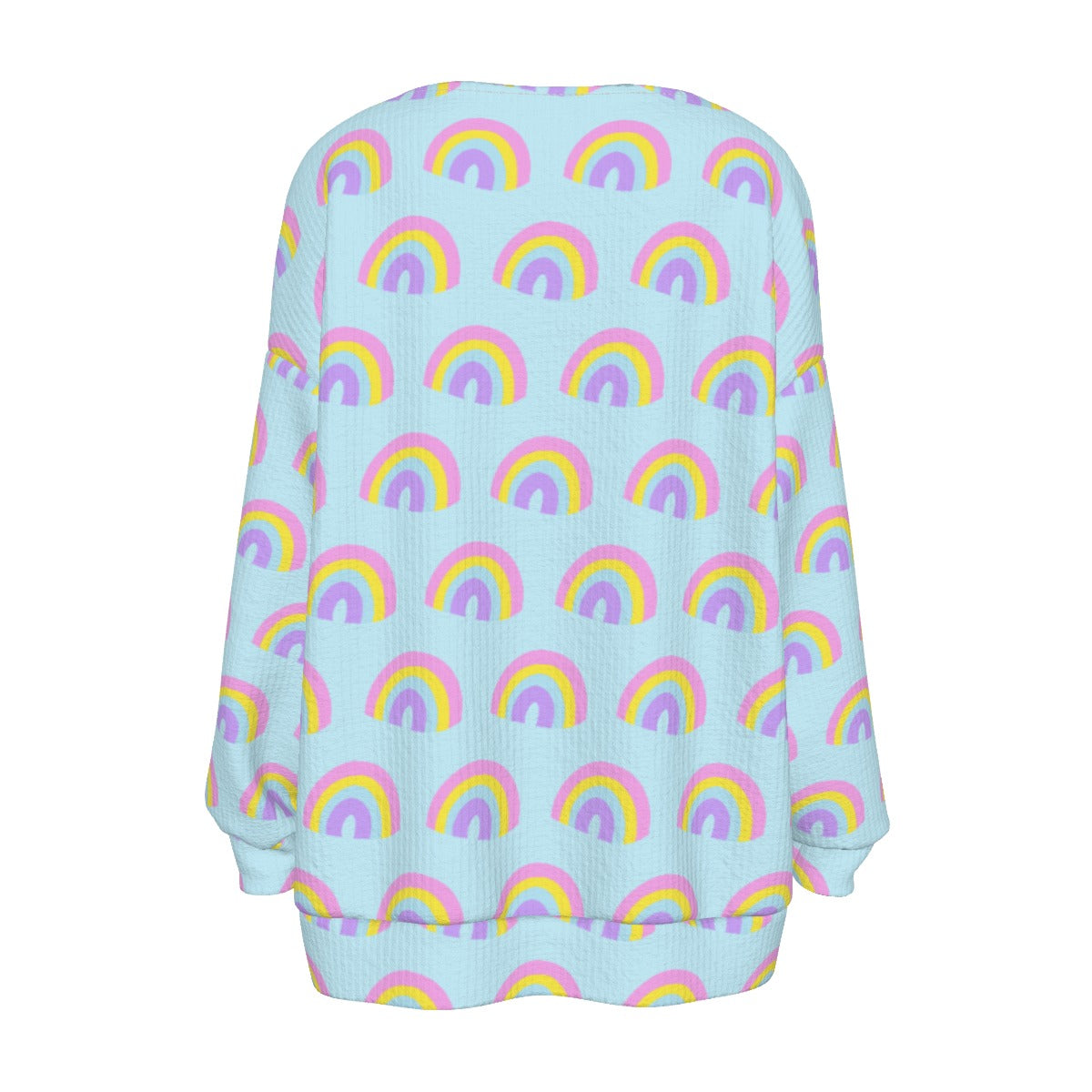 Charmed With Luck Rainbow Open Front Cardigan (Blue) [Holley Tea Time x Good Luck Cutie]