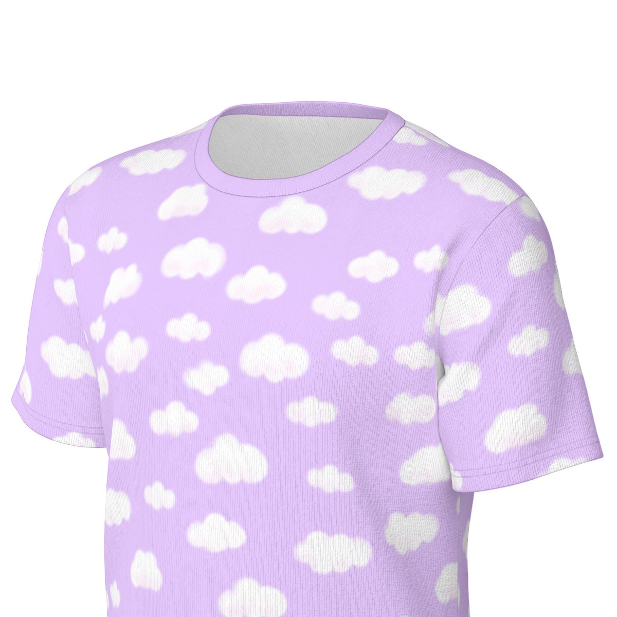 Dreamy Clouds Unisex Cotton T-Shirt (Lilac)