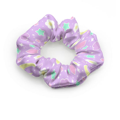 Magical Spring Satin Scrunchie (Purple)