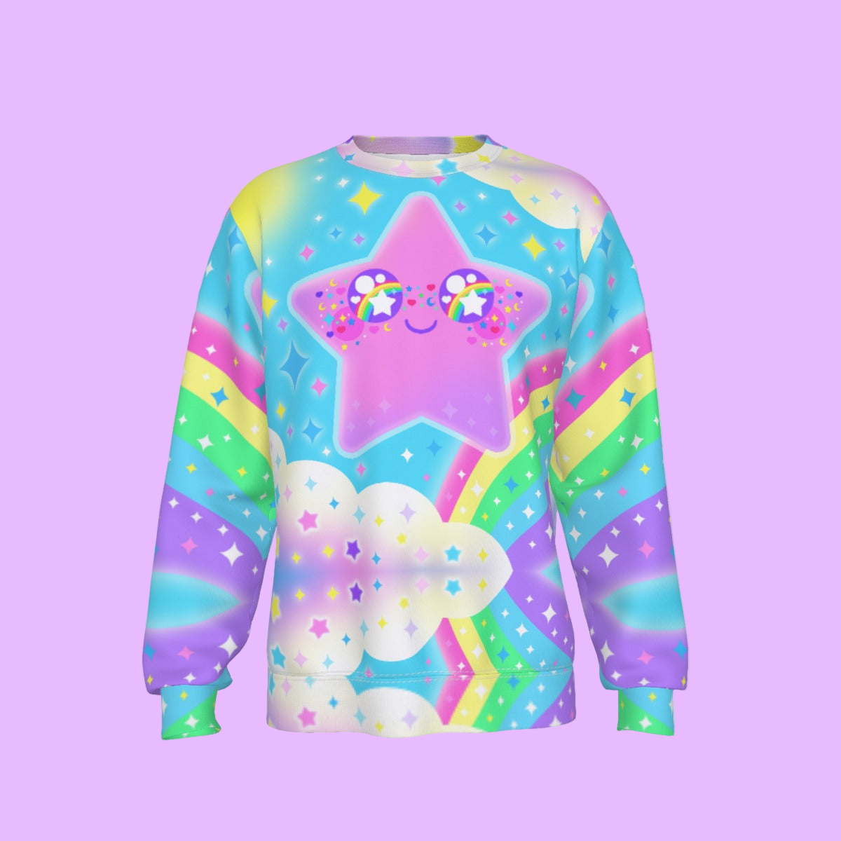 Rainbow Decora Star Men's Sweatshirt