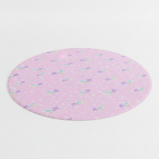 Bubblegum Bunny Shooting Stars Round Mat