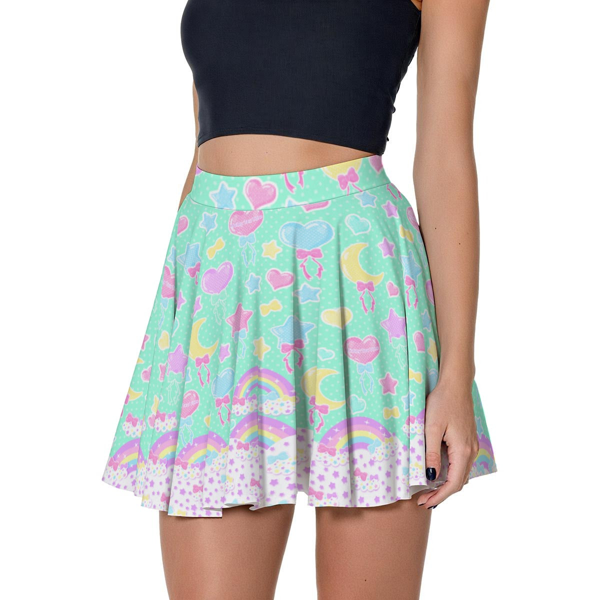 Pastel Party Mint Skater Skirt