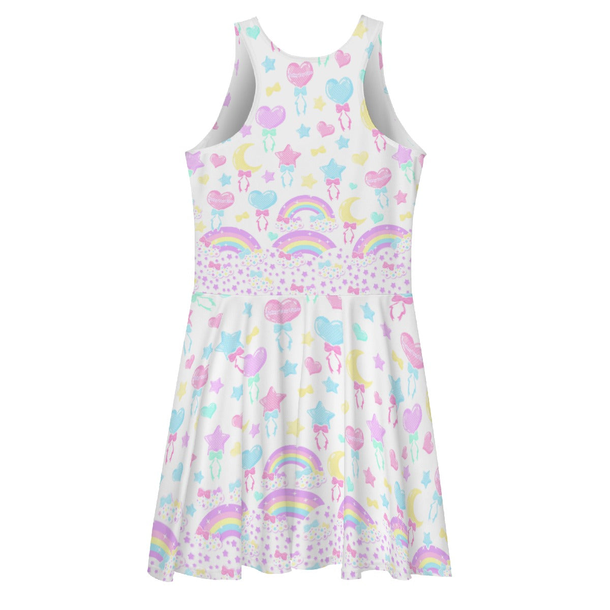 Pastel Party Skater Dress (White)
