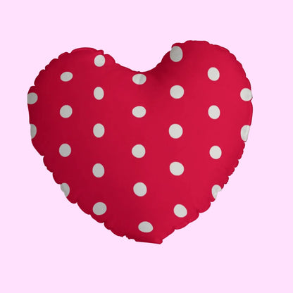 Sweet Love Hearts Heart Shaped Throw Pillow (Double Sided) (Red x White)