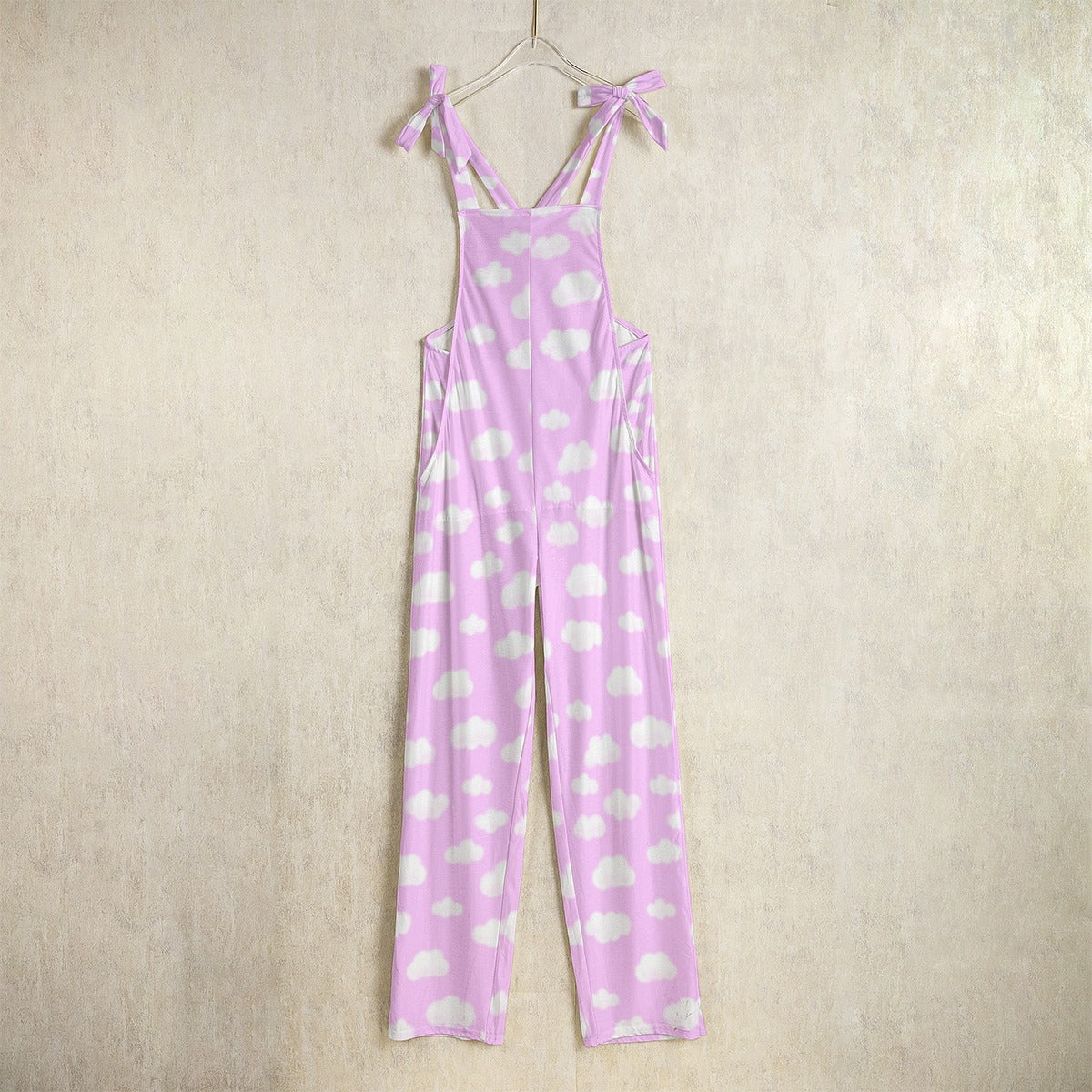 Dreamy Clouds Jumpsuit Overalls (Taffy Pink)