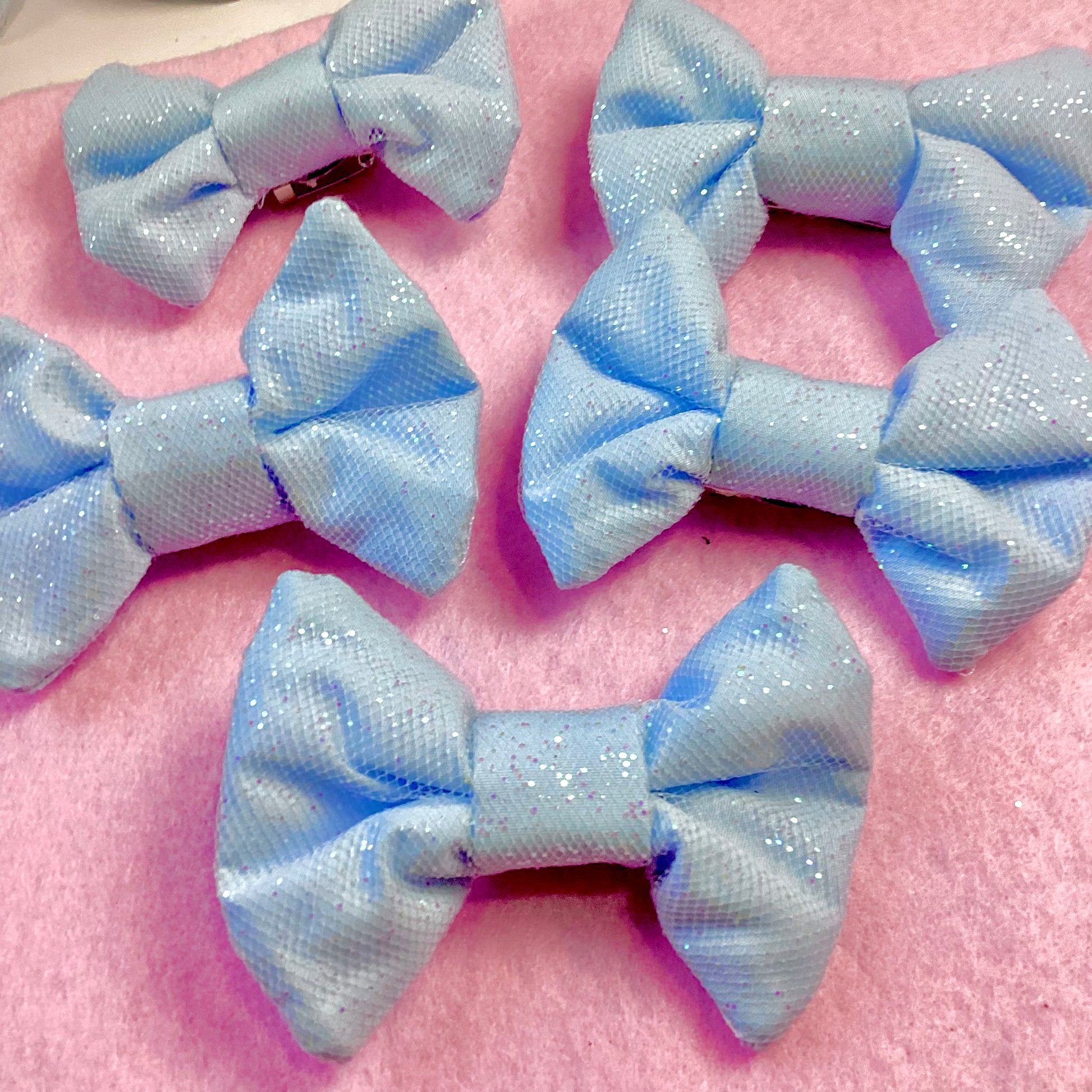 Fairy Ribbon Bow in Pink and Blue