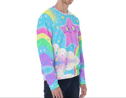 Rainbow Decora Star Men's Sweatshirt