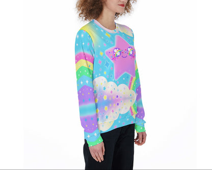 Rainbow Decora Star Women's Sweatshirt