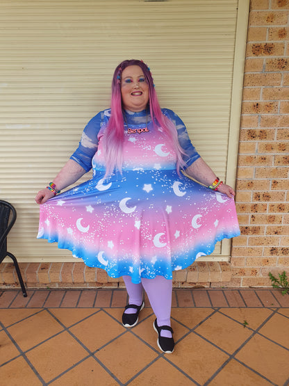Magical Fairy Time Skater Dress (Rainbow Twilight)