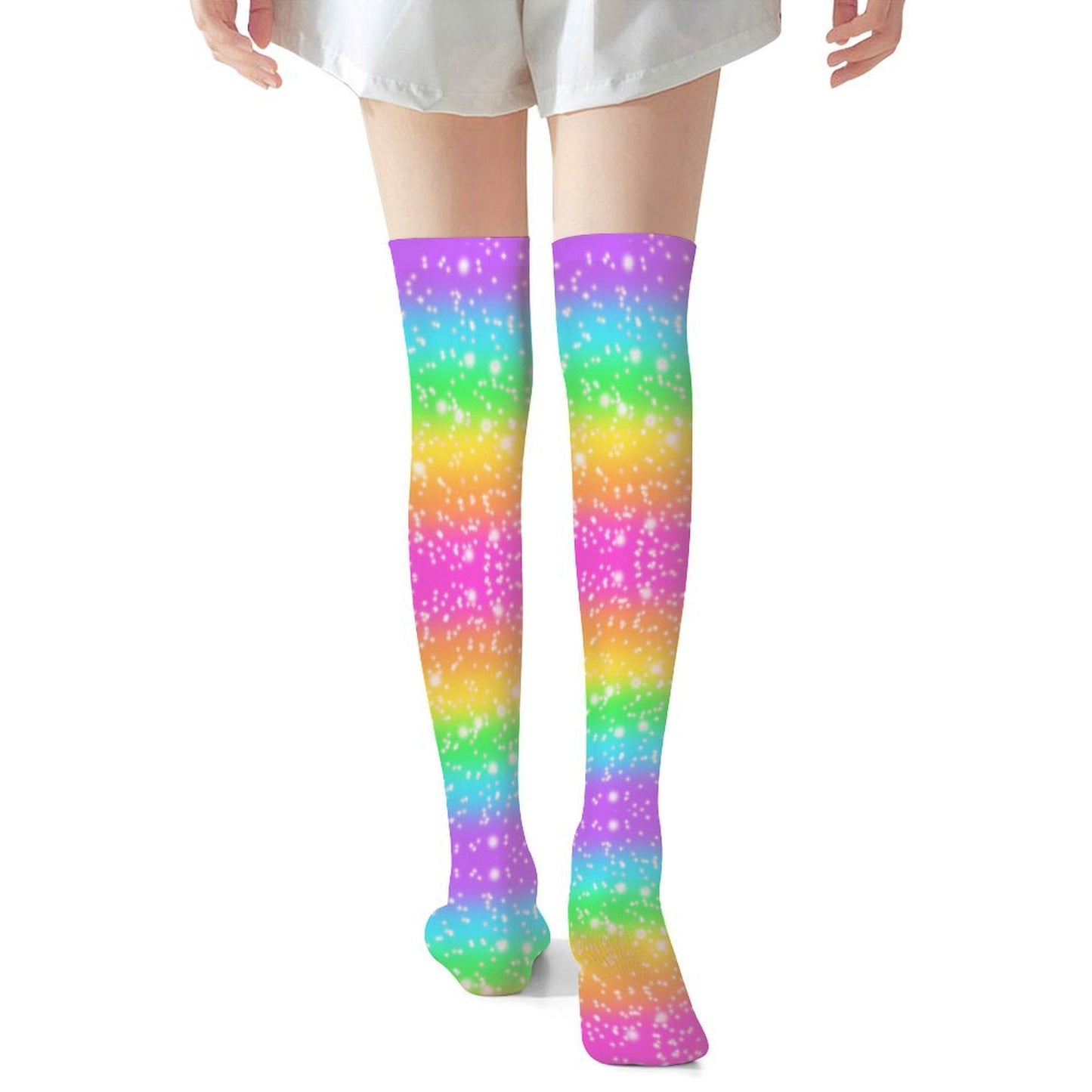 Rainbow Wonderland Over Knee Stocking Socks