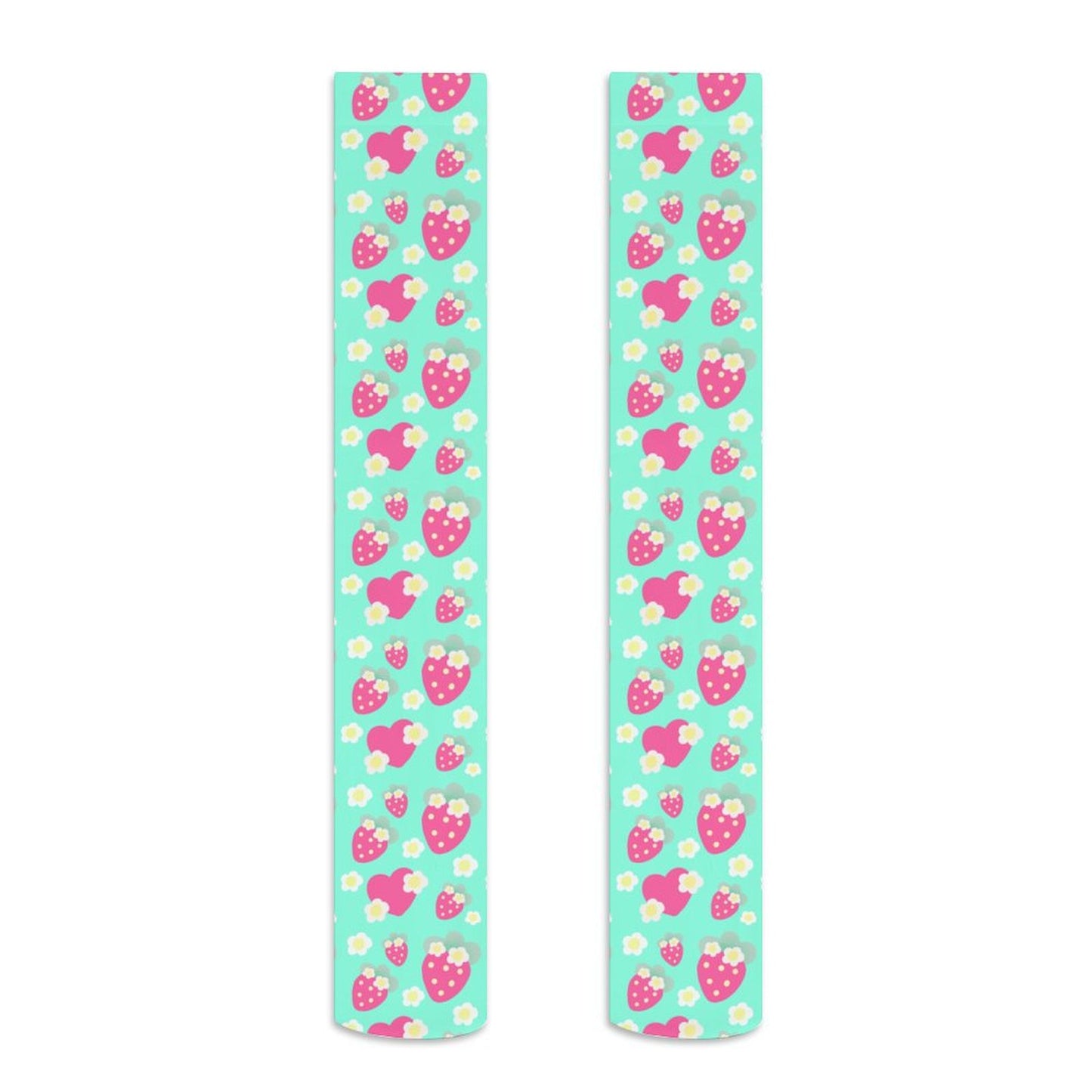 Strawberry Cutie Over Knee Stocking Socks (Fruity Berry Mint)