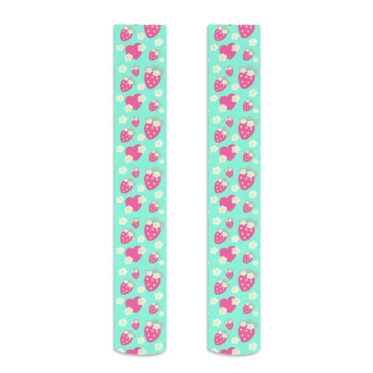 Strawberry Cutie Over Knee Stocking Socks (Fruity Berry Mint)