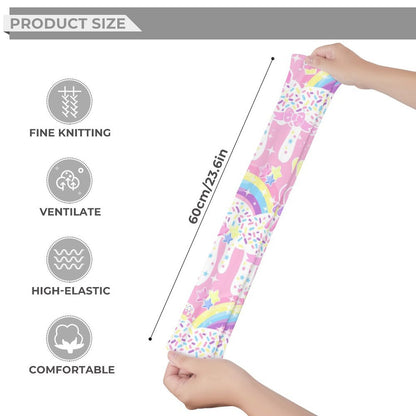 Rainbow Sweets Over Knee Stocking Socks (Pink)