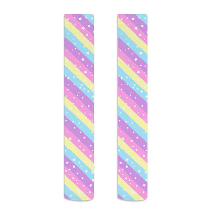 Starry Party Rainbow Over Knee Stocking Socks