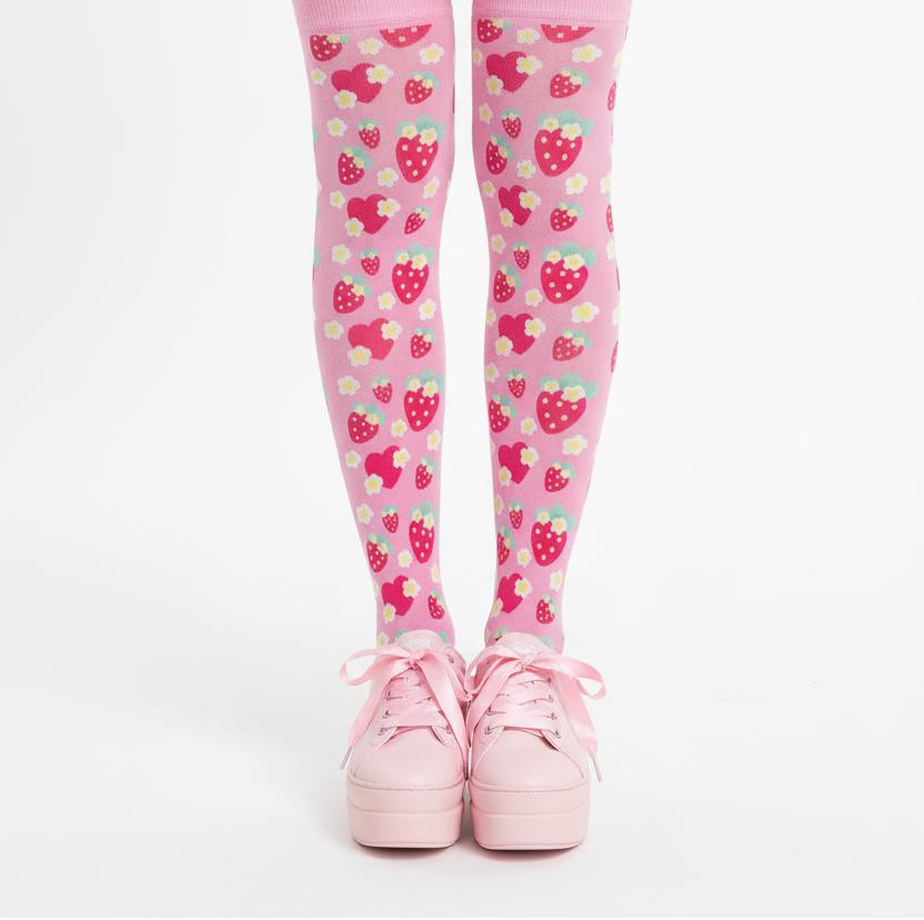 kawaii fashion decora kei over knee stocking socks pop kei pantyhose jfashion harajuku style fairy kei yume kawaii