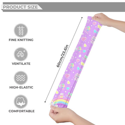 Rainbow Sweets Over Knee Stocking Socks (Purple)