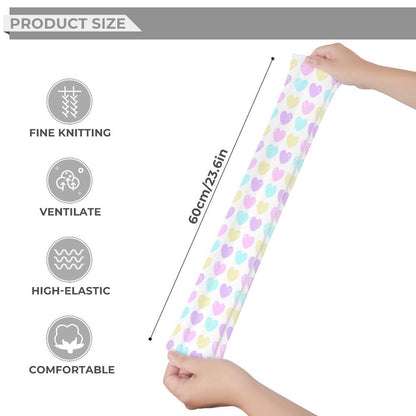 Sweet Love Hearts Over Knee Stocking Socks (White)