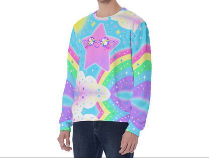 Rainbow Decora Star Men's Sweatshirt