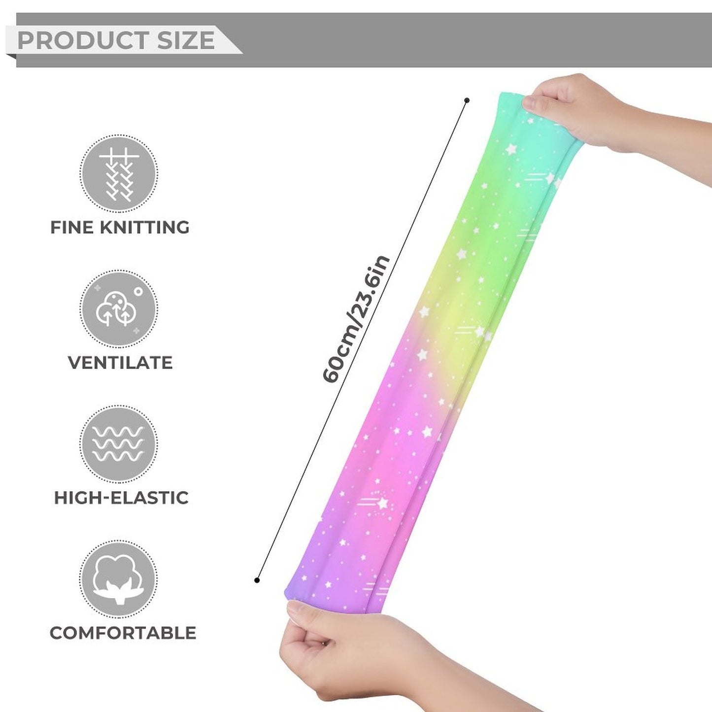 Wishful Rainbow Over Knee Stocking Socks