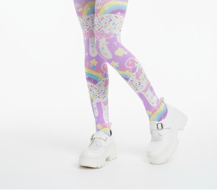 kawaii fashion decora kei over knee stocking socks pop kei pantyhose jfashion harajuku style fairy kei yume kawaii