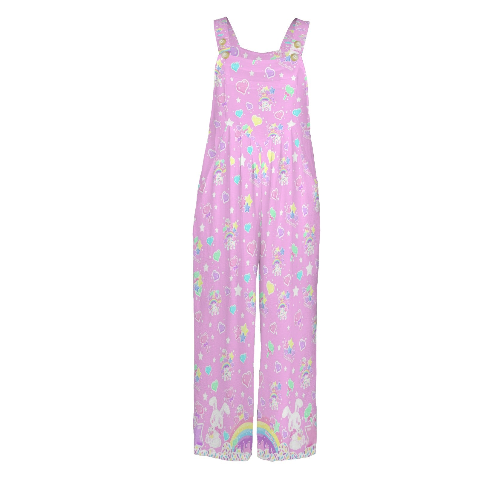 Kawaii fashion fairy kei decora kei Harajuku style shorts romper overalls cutecore candy sweets bunny sprinkles