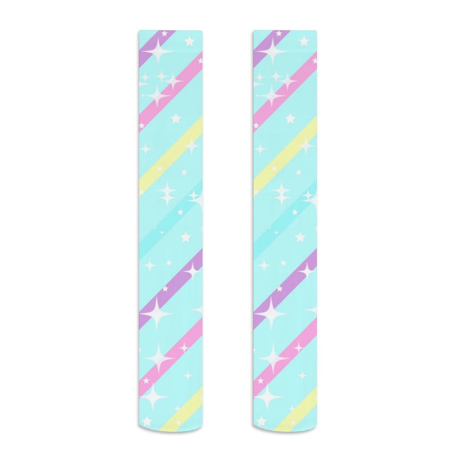 Sparkle Stars Over Knee Stocking Socks (Blue)