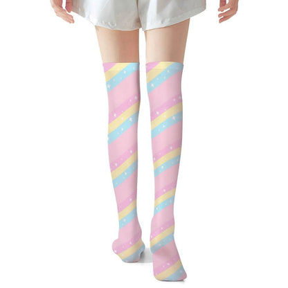Teatime Fantasy Over Knee Stocking Socks (Pink)