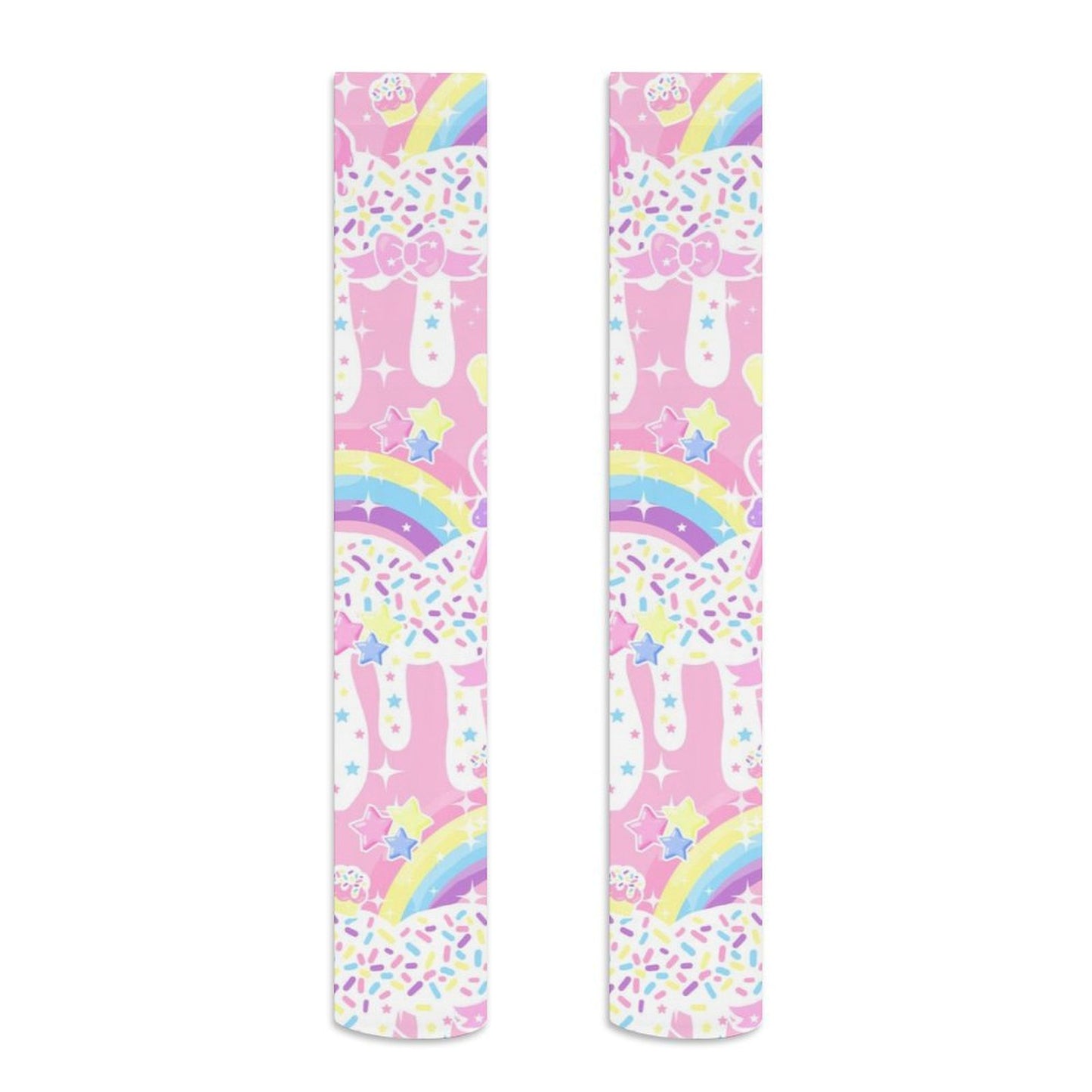 Rainbow Sweets Over Knee Stocking Socks (Pink)