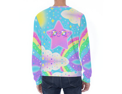 Rainbow Decora Star Men's Sweatshirt