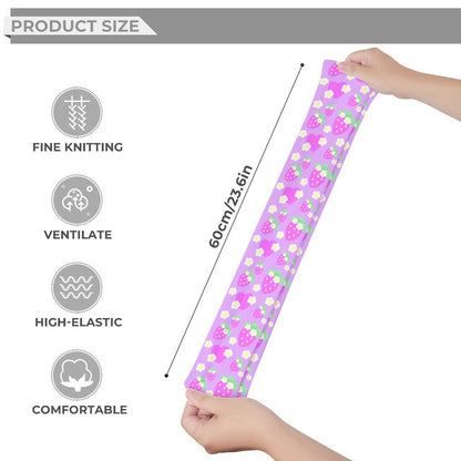 Strawberry Cutie Over Knee Stocking Socks (Fruity Berry Purple)