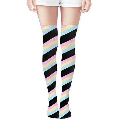 Teatime Fantasy Over Knee Stocking Socks (Black)