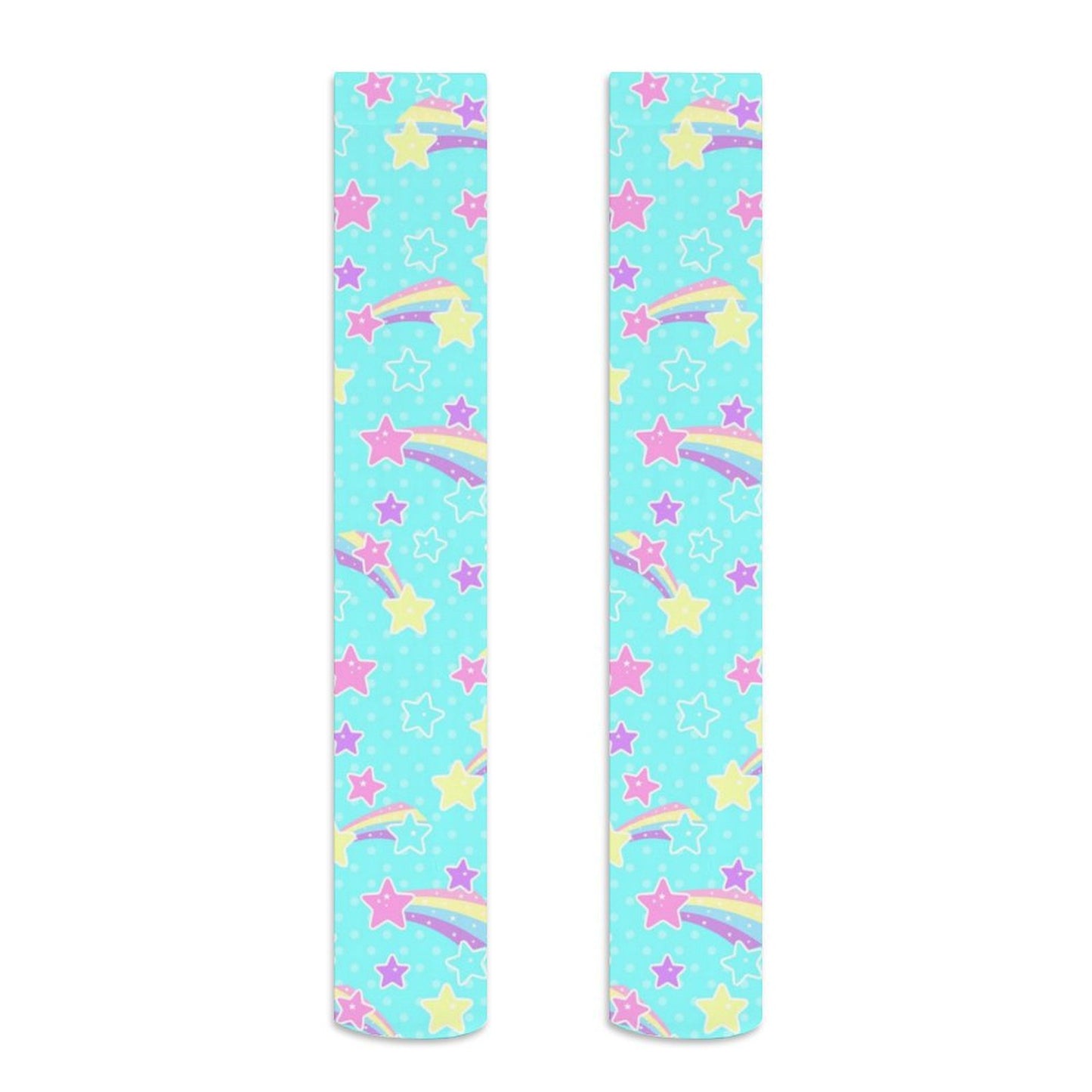 Starry Party Over Knee Stocking Socks (Blue)
