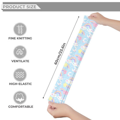 Dreamy Rainbow Over Knee Stocking Socks (Blue)