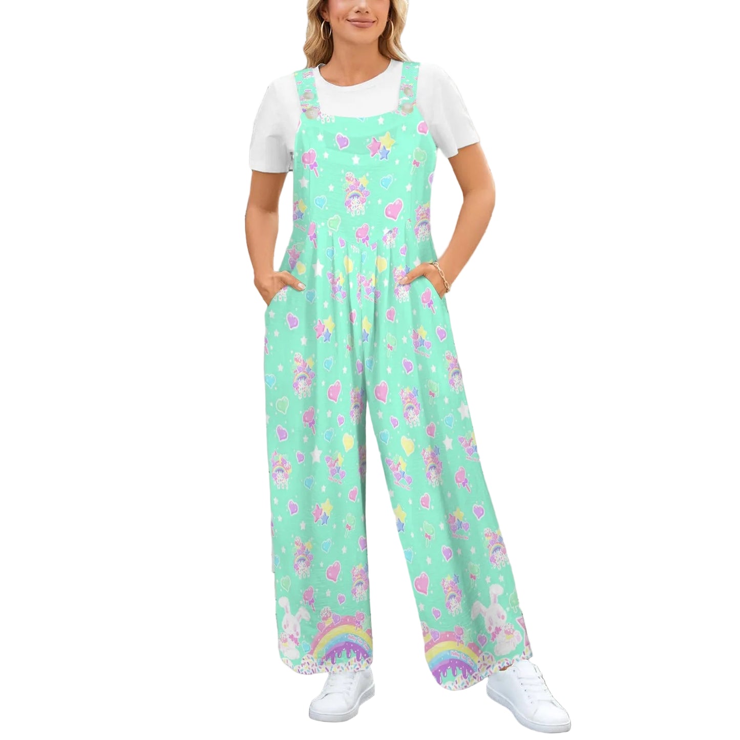 Kawaii fashion fairy kei decora kei Harajuku style shorts romper overalls cutecore candy sweets bunny sprinkles