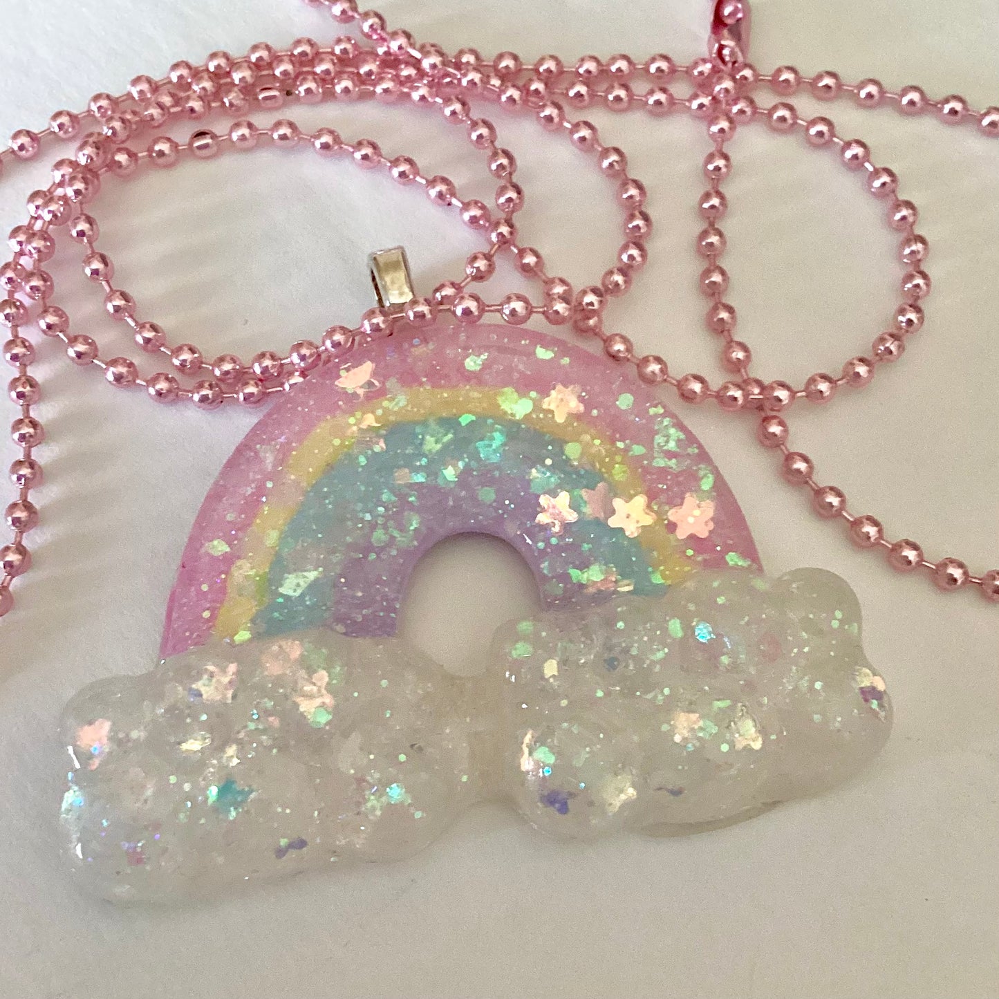 Pastel Rainbow Sparkle Necklace (Fairy Kei)