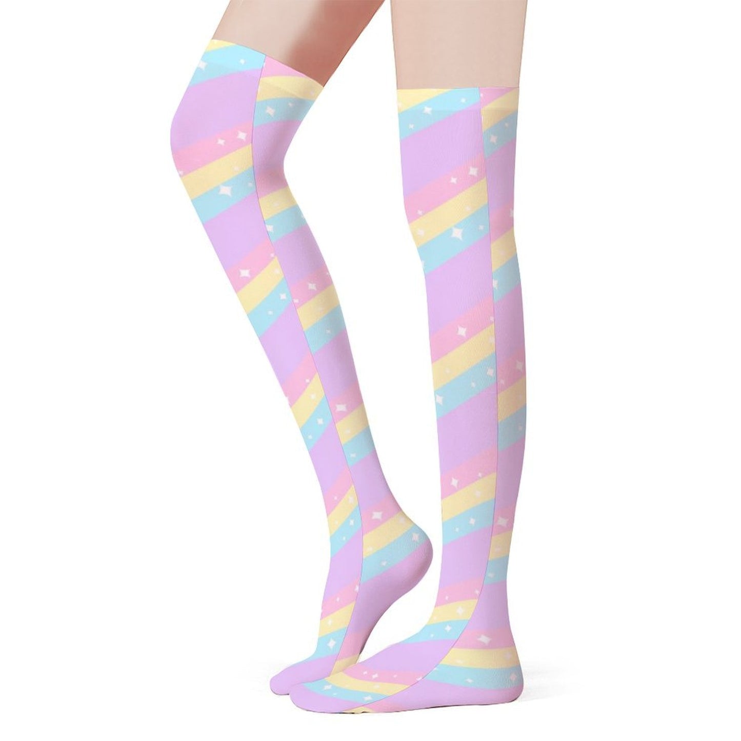 Teatime Fantasy Over Knee Stocking Socks (Purple)