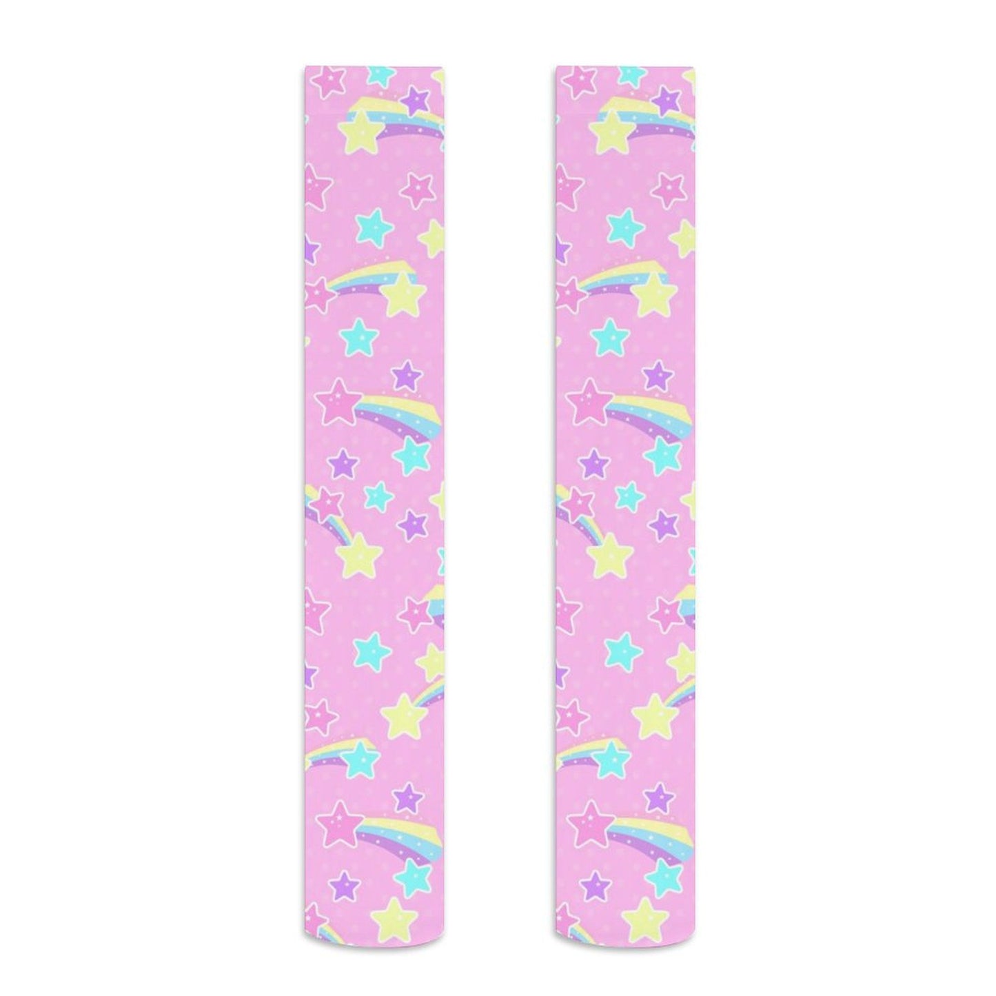 Starry Party Over Knee Stocking Socks (Pink)