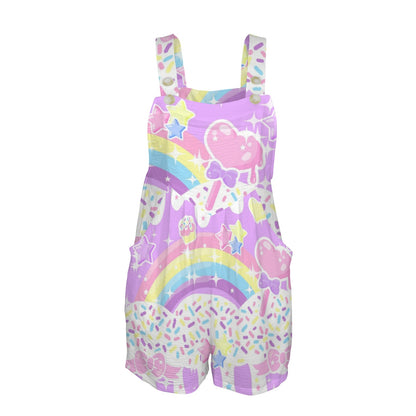 Kawaii fashion fairy kei decora kei Harajuku style shorts romper overalls cutecore candy sweets bunny sprinkles