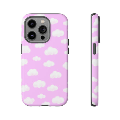 Dreamy Clouds Tough Phone Case (Taffy Pink)